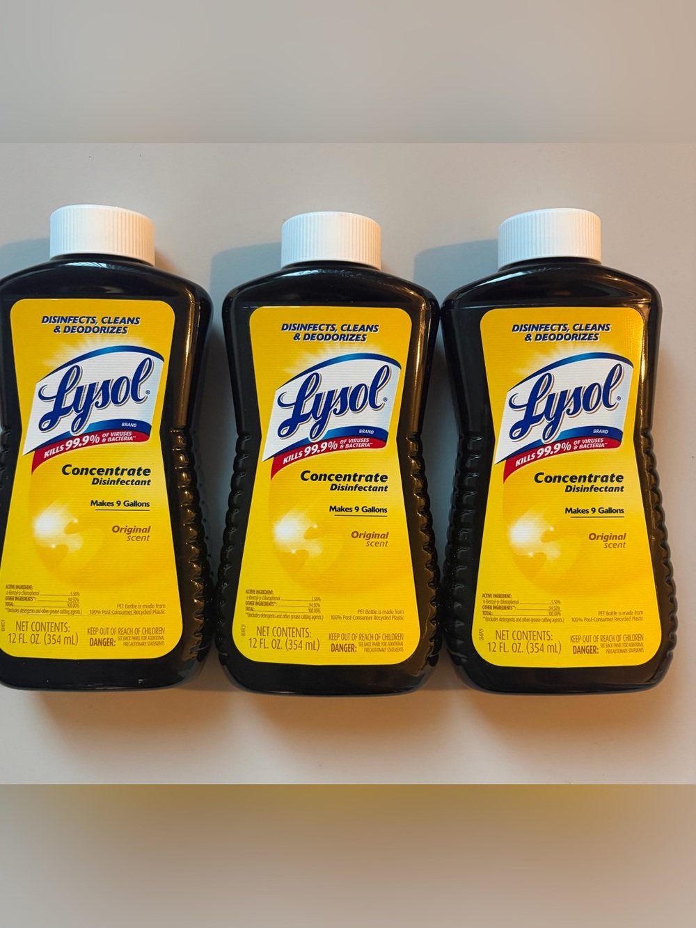 3-Pack Lysol Disinfectant Concentrate Original Scent 12 oz Discontinued